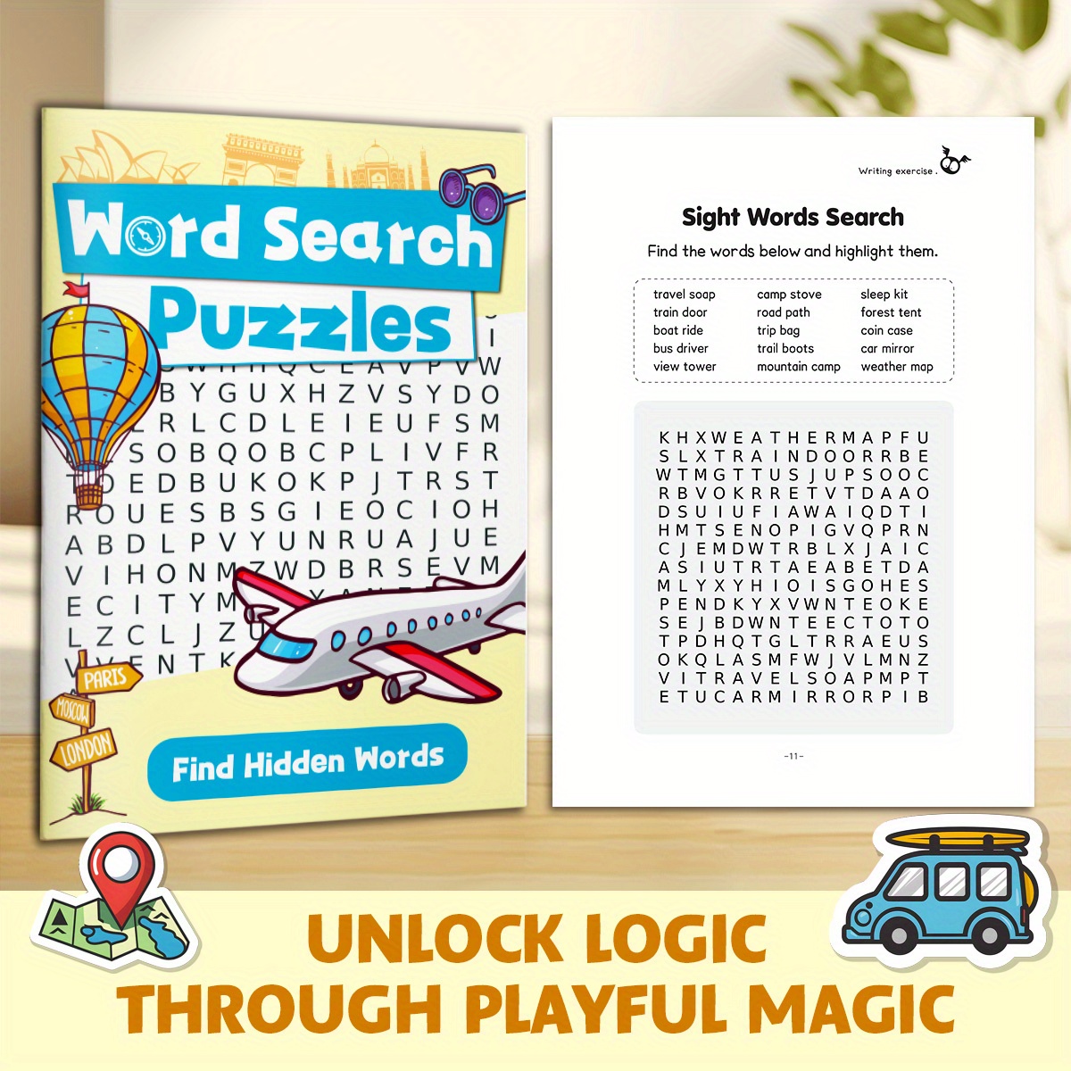 Sight Word Game - Word Hunt Puzzle Book for Kids,