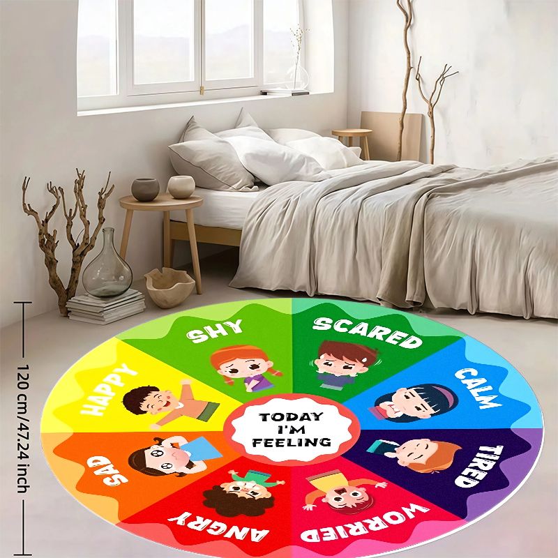Emotion Wheel Kids Round Rug F - огляд і ціна Kids Education Room