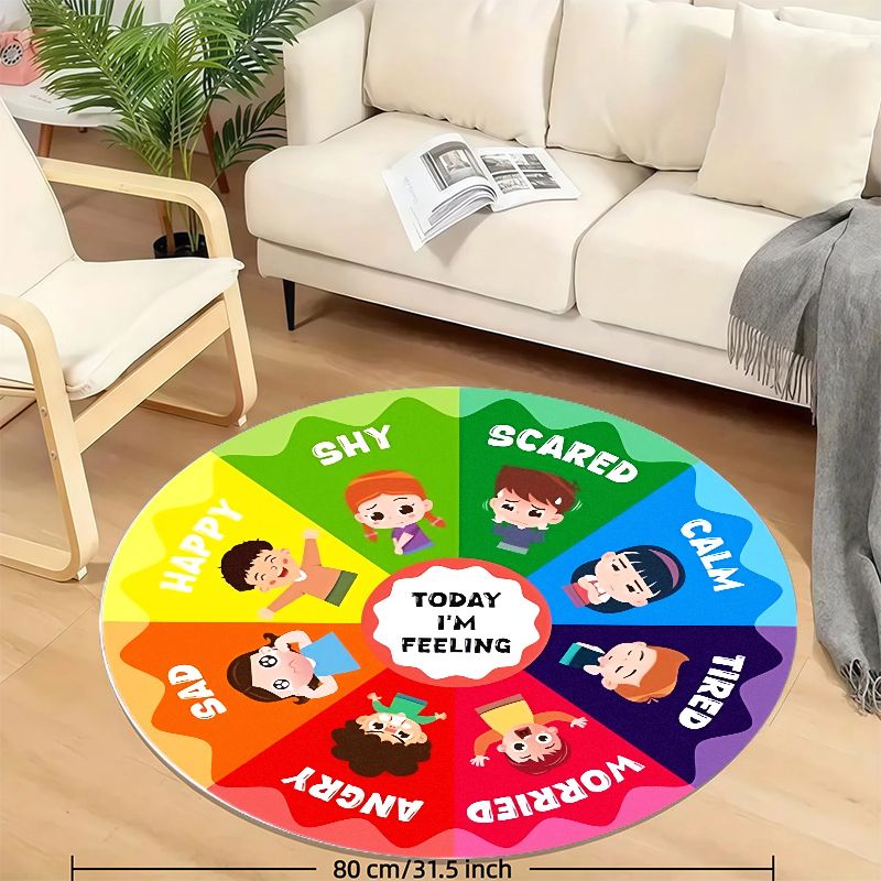Emotion Wheel Kids Round Rug F - огляд і ціна Kids Education Room