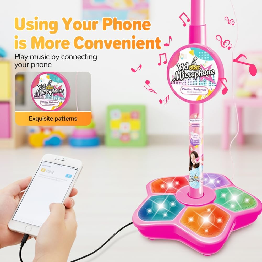 Kids Microphone Stand Toy Port - огляд і ціна Kids Education Phone