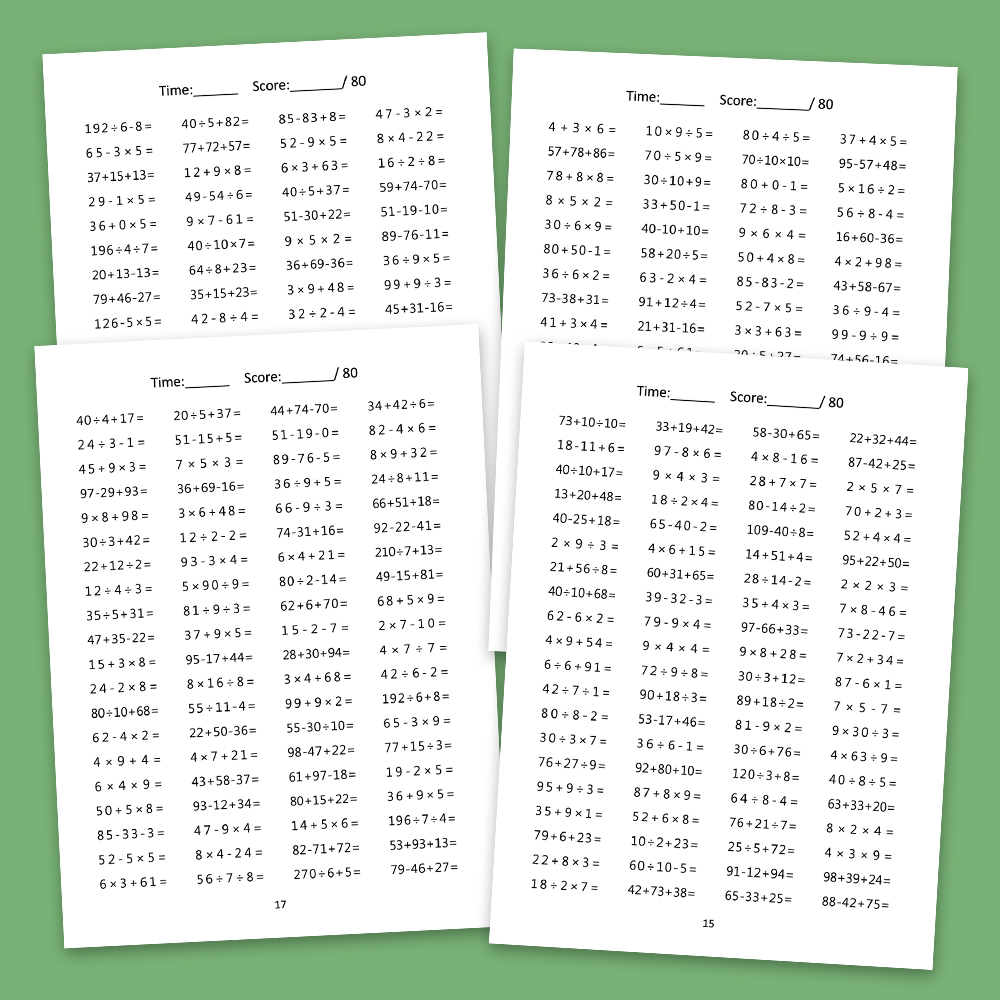 Subtraction, Addition, Multipl - огляд і ціна Sight Word Game