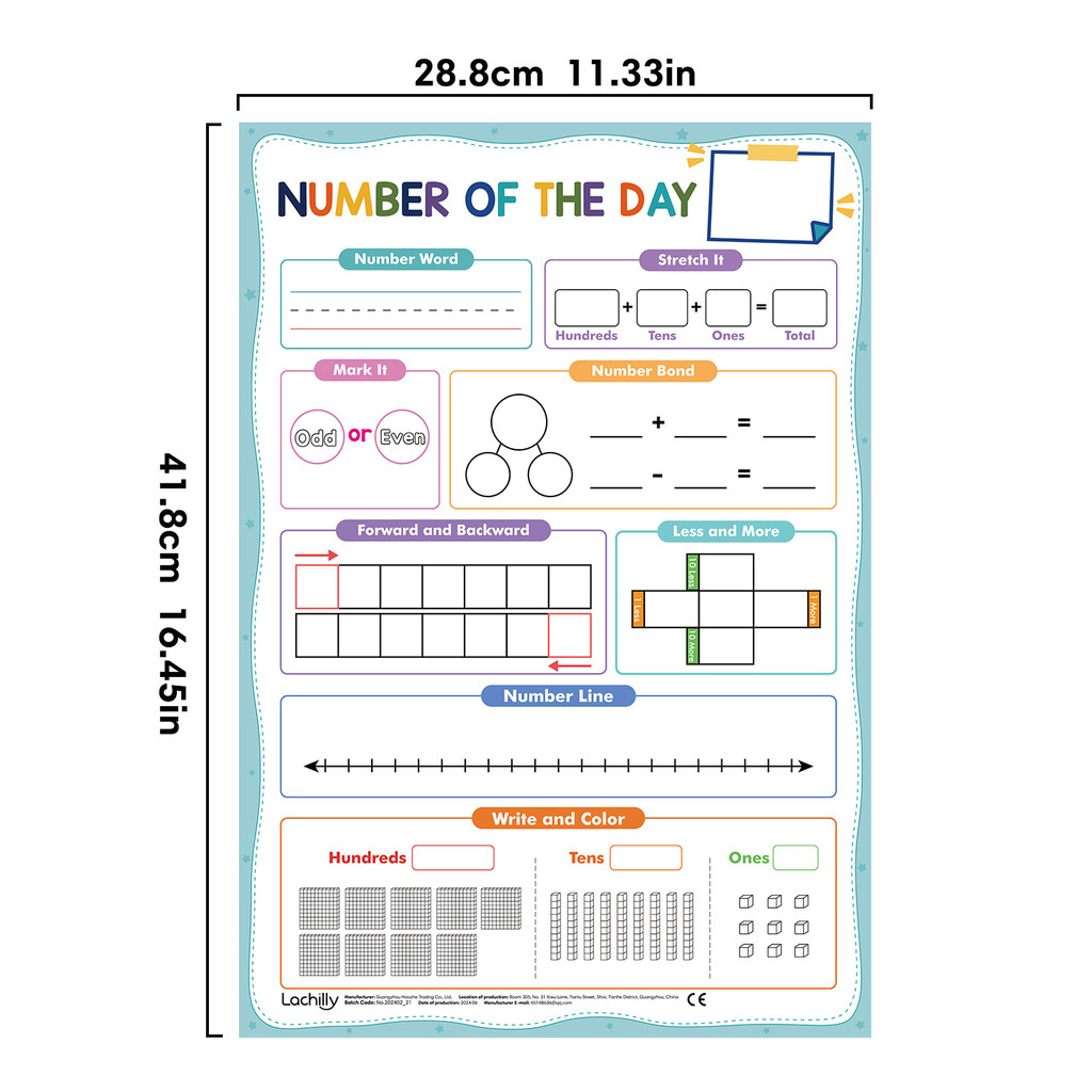 A3 Reusable Number of The Day  - огляд і ціна Kids Education Calculator