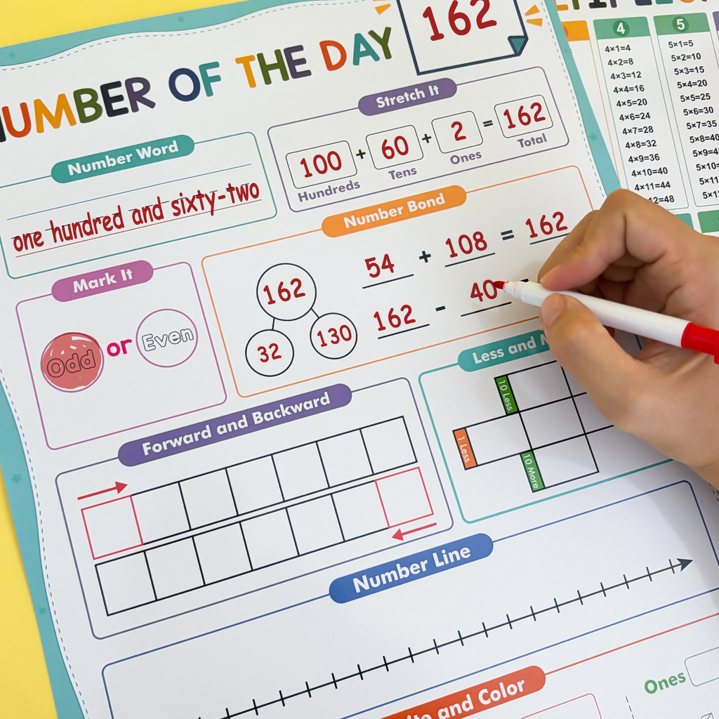 A3 Reusable Number of The Day  - огляд і ціна Kids Education Calculator