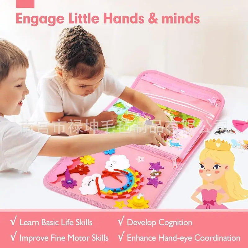 Princess Montessori Felt Busy  - огляд і ціна Kids Early Education Books