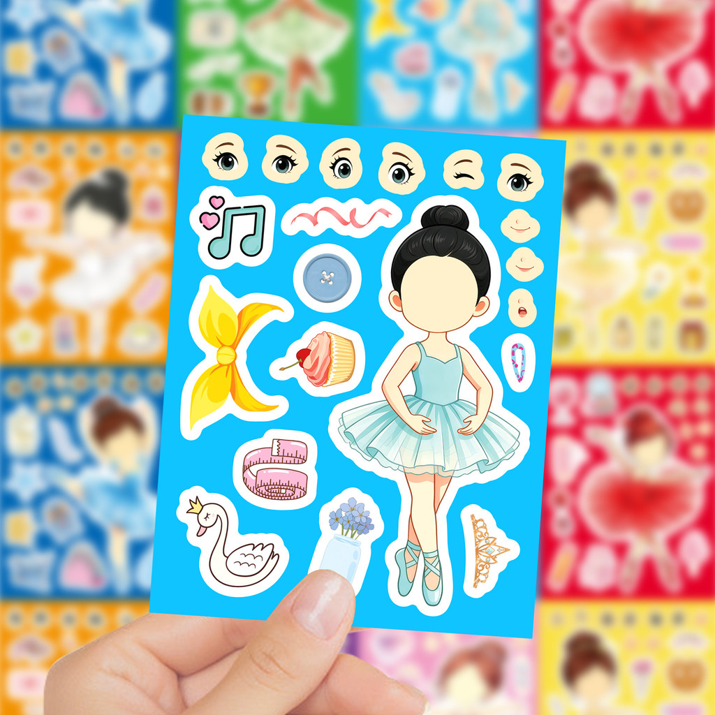 8Sheets Ballet Girl Make Face  - огляд і ціна Kids Education Store
