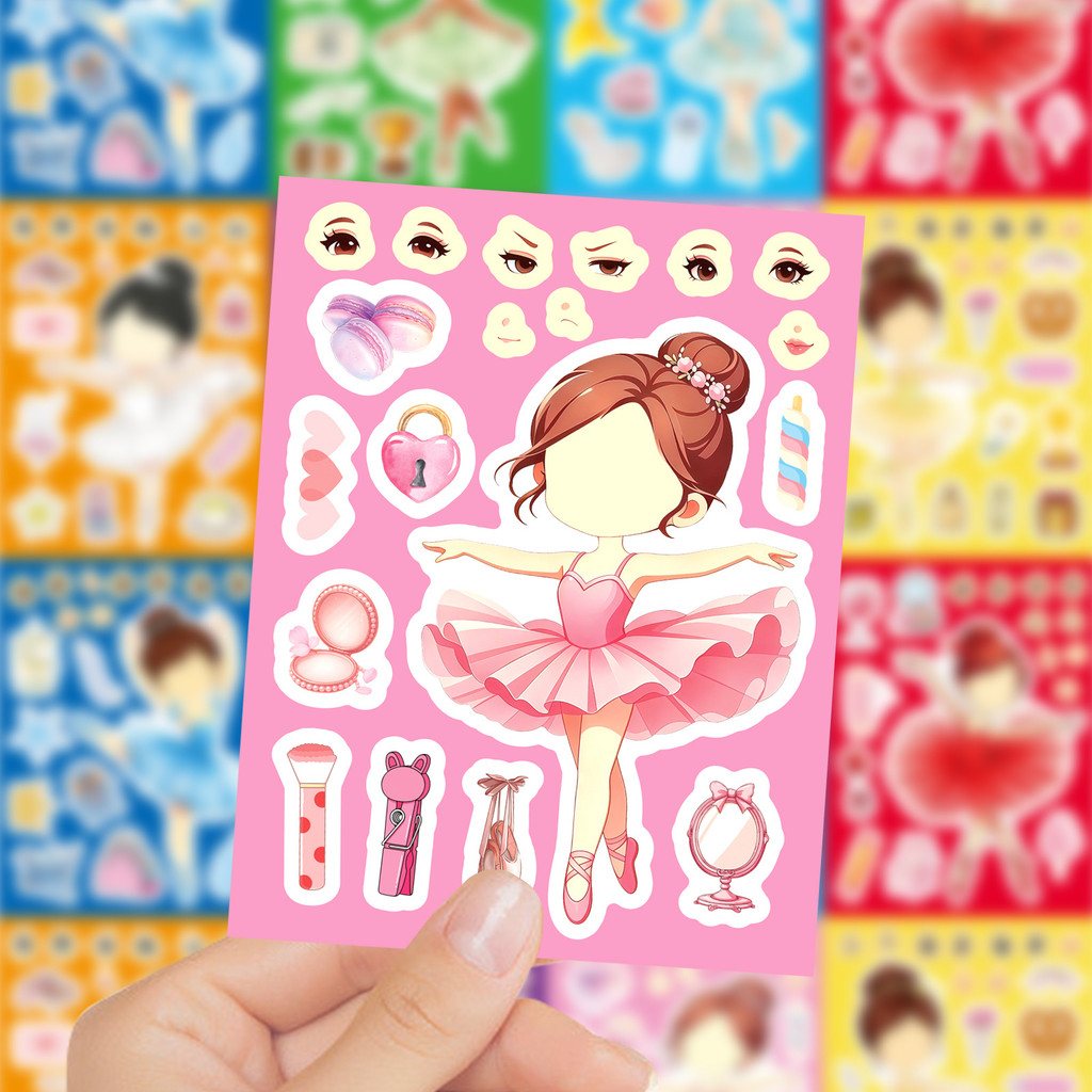 8Sheets Ballet Girl Make Face  - огляд і ціна Kids Education Store